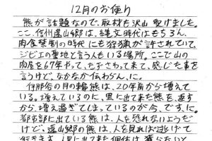 若旦那のお便り　遠山郷