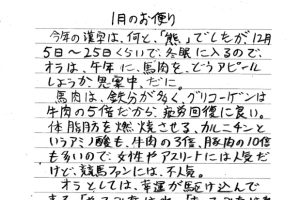 若旦那のお便り　遠山郷