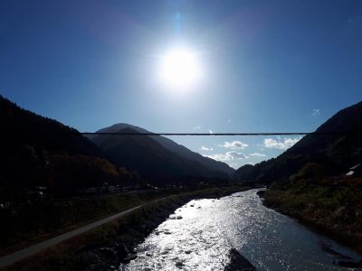 遠山郷　下栗　逆さ富士