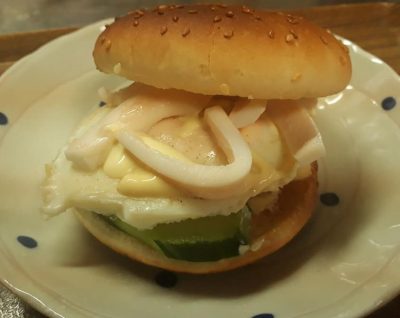 塩いか　飯田市特産　ハンバーガー