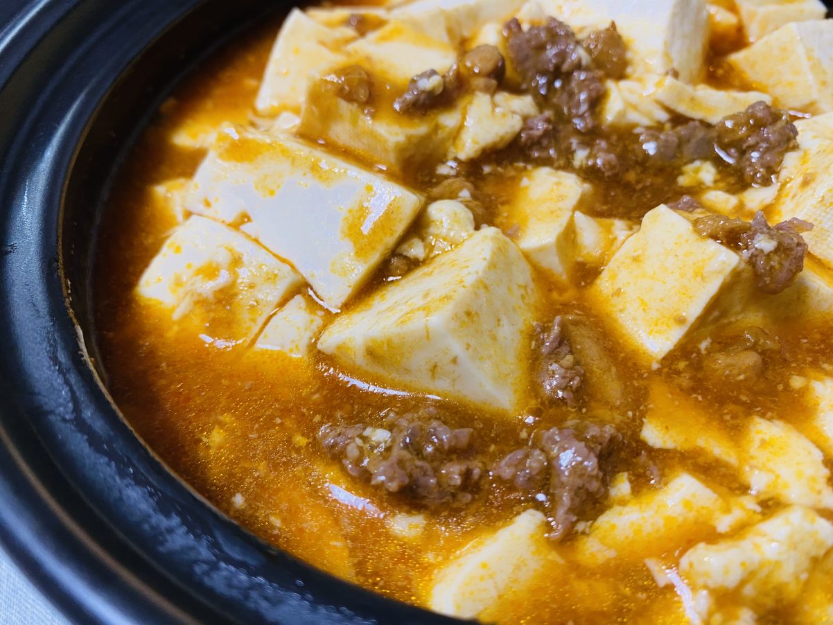 マトン挽肉で麻婆豆腐 ジンギスカンと天然ジビエ 肉のスズキヤ