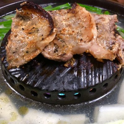 猪の酒粕味噌焼　焼鍋奉行　お鍋　焼肉　飯田焼肉　　しし　いのしし